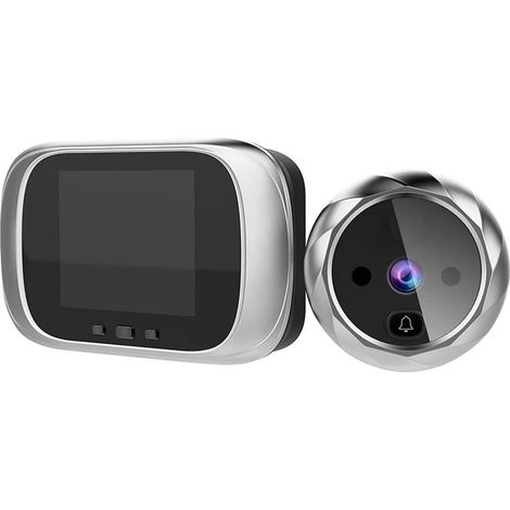 Videoportero digital 1080p con cámara y timbre, pantalla LCD de 2,8 pulgadas, visión nocturna y sistema de vigilancia digital para puertas, ideal para la seguridad del hogar. (1/5)