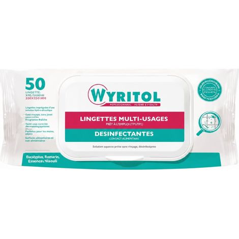 Wyritol salviette disinfettanti multiuso essenza di niaouli X