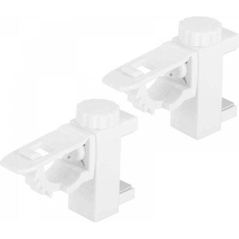 Supports de Tringle à Rideaux sans perçage, Support de Crochets de draperie sans perçage pour Tringle à Rideaux ø16, Hauteur 1 à 3,7 cm, Capacité de Charge de 1 kg à 2 kg (1/5)