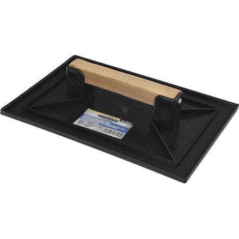 Talocha de plástico 27x18 cm con mango de madera negra (1/4)