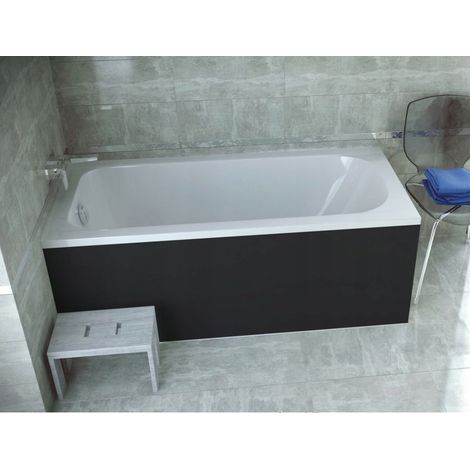 Bañera CONTINEA 140x70 cm con faldón reversible negro