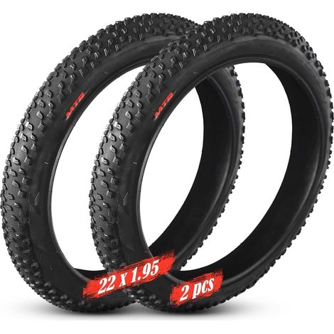 22 Inch 1.95 Bicycle Tyre 22x1.95 Tyre Block Tyre 22 x 1.95 Tyre 22 Inch (2PCS) (1/3)