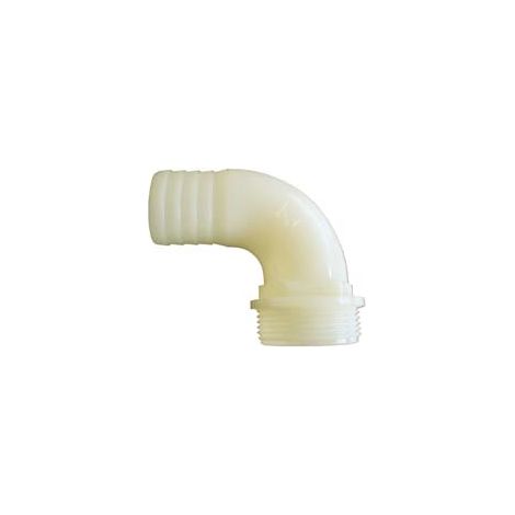 RACCORDO IN PA PORTAGOMMA CURVO 90  °- - M 1 x DnEE ¸ mm.30 13/16 - 5 pezzi BUCCHI