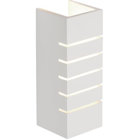 Applique murale - slot, carree, platre blanc Lumière chaude 24.5 x 9 x 9.5cm (1/5)