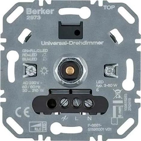 Berker 2973 Dimmer Argento per LED