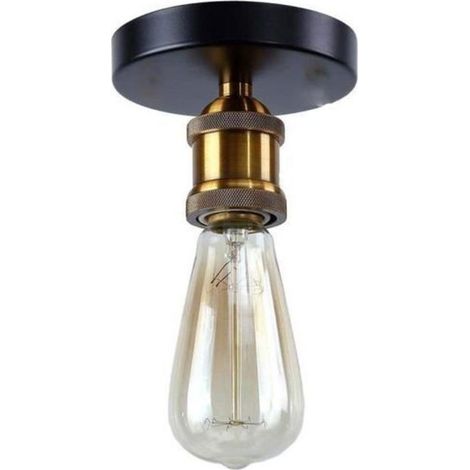 Plafonnier Mini Vintage Douille E27 Industrielle pour Salon Chambre Café Bar Restaurent Salle à Manger