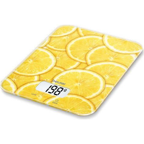 Beurer KS19 Bilancia da cucina digitale 5 Kg risoluzione 1 g display LCD tara spegnimento automatico colore Giallo (1/2)