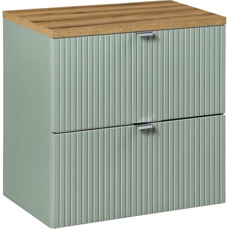 Mobile bagno senza lavabo Jade verde e marrone 60cm (1/5)