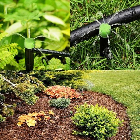 Condotto d'irrigazione a goccia T-Audace 360° 8 fori per tubi 4-7 mm, lotto da 50, verde (1/3)