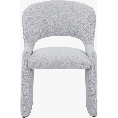 ALESIA Fauteuil tissu bouclette gris (1/5)