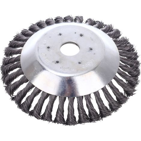 EASYCOMFORT Tête de Débroussailleuse Conique en Fil de Fer Noué de190 mm pour Tondeuse à Gazon (1/2)