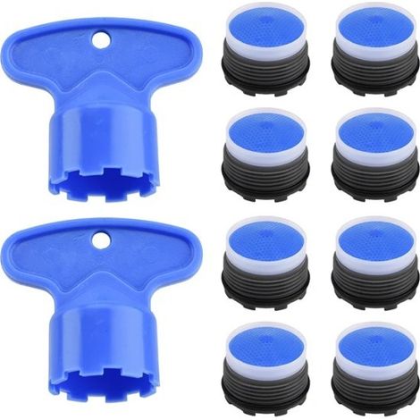 M18.5 5 pezzi Aeratore per rubinetto incluso Chiave di rimozione Strumento per filtro acqua per bagno Cucina Rubinetti Sostituzione risparmio idrico (M18.5×8)