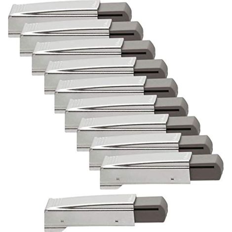 CCYKXA 10pcs Clip-Top Hinge Bracket for Corner Stop, Silver, Length: 80mm
