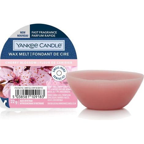 YANKEE CANDLE CERA DA FONDERE WAX MELT SINGLE CHERRY BLOSSOM PROFUMO CASA INTERNI (1/5)
