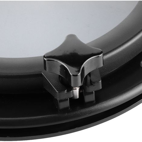 Hublot Marin Noir 10 Pouces Fenêtre Ronde Stalinite Universelle pour Camping-Car Bateau Yacht
