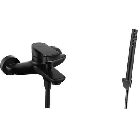 kielle Vega - Mitigeur de baignoire avec accessoires EcoSpare, noir mat 10318SN34 (1/5)