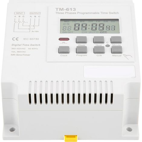 Minuteur numérique intelligent programmable hebdomadaire triphasé 380 V TM-163 (1/5)