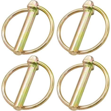 4 Pièces Goupilles Clips, Goupille De Lynch Avec Anneau, Assortiment De Goupilles Clips Rond Sécurité, Goupille De Lynch Pour Remorque Tracteur Agricole, ,Pour Véhicules Agricoles(M8) (1/5)
