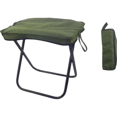 Grande chaise pliante d'extérieur - Confortable, portable et idéale pour le camping, la pêche et les voyages (verte) (1/3)