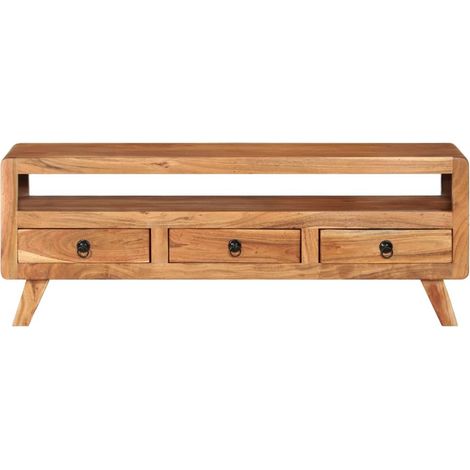 Meuble TV 110x30x40 Bois d'acacia massif 2 (1/5)