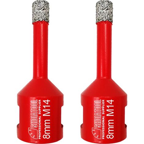 Lot de 2 forets diamantés M14 pour carrelage - Porcelaine, céramique, marbre, granit - Pour meuleuse d'angle (1/5)