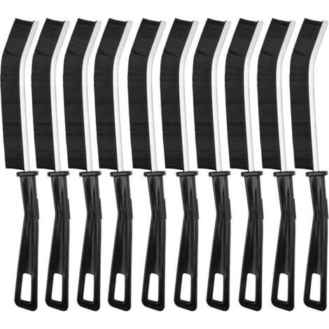 10 Pack Bathroom and Kitchen Cleaning Brushes, Hard Bristle Brushes for Grouts, Crevices and Grooves (Anti-Rust) (1/5)