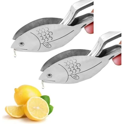 Presse-citron manuel - YSTP - Poisson en acier inoxydable - 2 pièces (1/4)