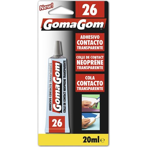 Colla a contatto trasparente incolla legno tessuto cartone 20ml gomagom 26 (1/3)