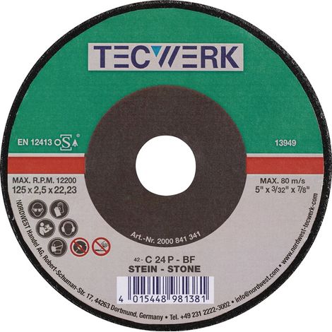 TECWERK Trennscheibe STE D230x3mm ger.STE Bohr.22,23mm TECWERK