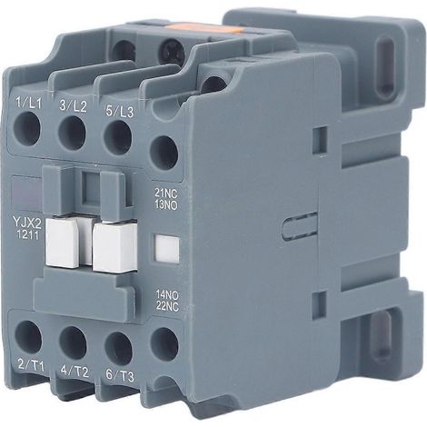Drehstrom-Schütz, 1 Schließer, 1 Öffner, Silberkontakte, Niederspannungs-Elektroschütz, 35-mm-Schienenmontage, 12 A, 110 V