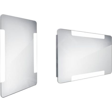Nimco Miroirs - Miroir de salle de bain LED 500 x 800 mm, arrondi, aluminium ZP 18001 (1/3)