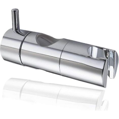Adjustable and replacement shower head mounting bracket, wall-mounted, chrome sliding bracket. (1/5)