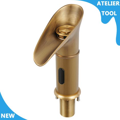 ATELIER G1/2 capteur mélangeur robinets mains libres eau cascade robinet sans contact avec 2x tuyaux d'eau (1/5)
