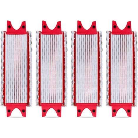 Lot de 4 tampons de rechange en microfibre pour Vileda Easywring Ultramax/1-2 Spray