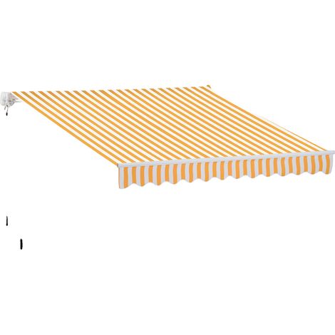 Auvents pliants avec manivelle extérieure, design rétractable, fonctionnement facile à manivelle, Orange (1/5)