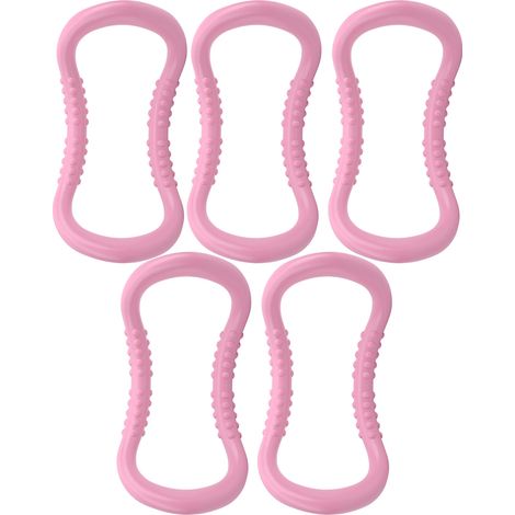 5 anneaux de yoga pour massage double point - Cercle fitness d'entraînement à domicile - Rose (1/5)
