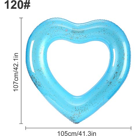 Bouées gonflables en forme d'anneau et de cœur romantiques, pour adultes et enfants, pour la piscine, la plage et les fêtes aquatiques.-AquaForge (1/5)