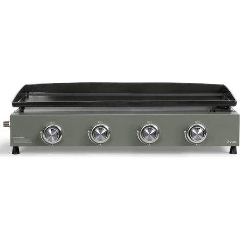 Gasgrill - LIVOO - DOC325 - 83,5 x 47 x 24 cm - 4 Brenner - Grün / Schwarz