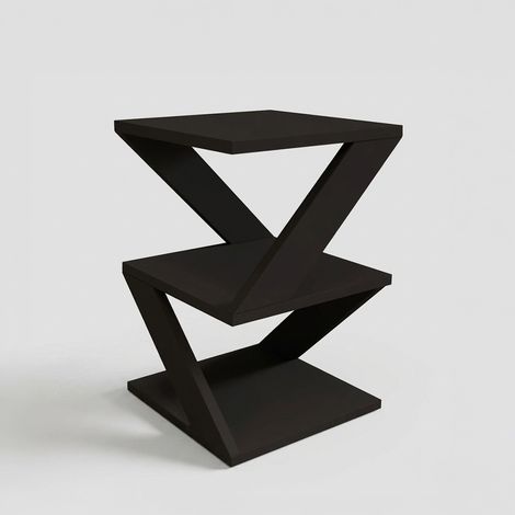Tavolino salotto con ripiani scaffale salvaspazio Albeni - Nero (1/5)