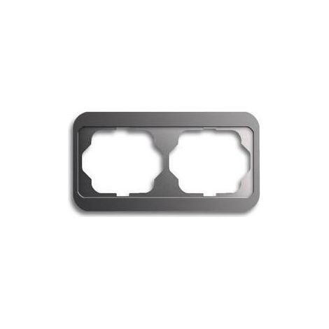 Busch-Jaeger Abdeckrahmen 2-fach Alpha nea platin Rahmen Elektro Thermoplast (1/5)