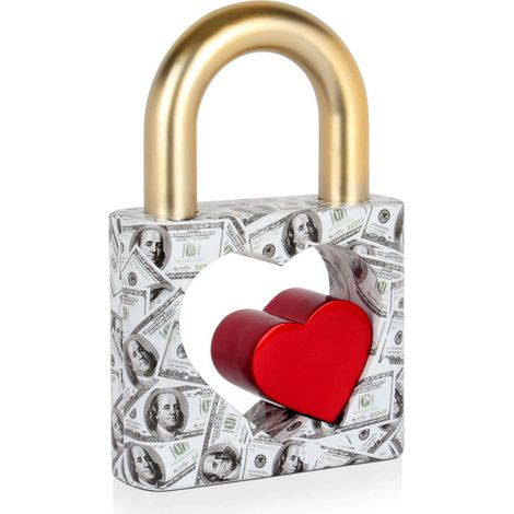 ORION91 Figura LOVE DOLLAR Grande 38 x 25 x 9 cm - SpazioLuzio