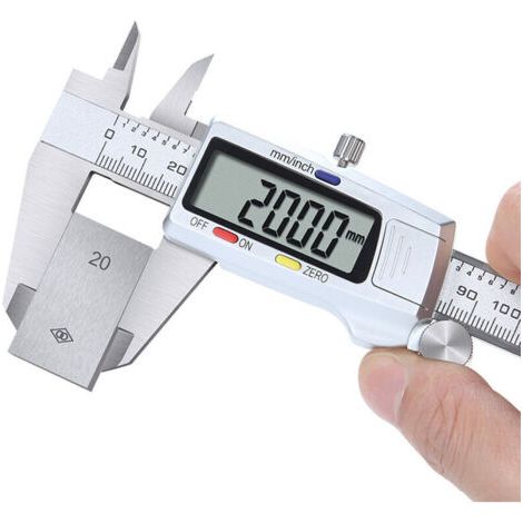QORVA-Pied à coulisse électronique en acier inoxydable haute précision 0-150mm pied à coulisse électronique numérique pied à coulisse (1/5)