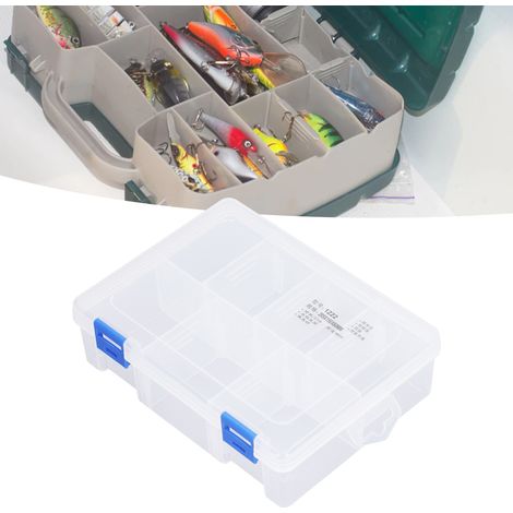 Boîte de rangement à 7 compartiments 1222, en plastique PP transparent, pour composants électroniques, avec séparateurs (1/5)