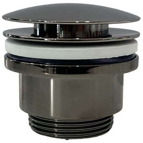 Bonde d'Evier - Bouchon Ø63 - G1'1/4 (33/42) - Pistolet Noir (1/2)