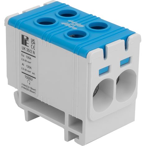 Connettore universale doppio per binario AL/CU 2,5-35MM blu PER binario (1/5)