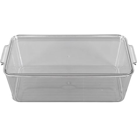 Boîte de Rangement empilable pour Aliments avec Couvercle, récipient en Plastique pour Fruits, réfrigérateur, Organisateur, boîtes, étui pour bocaux, Viande, Poisson, légumes.(Petit) (1/5)