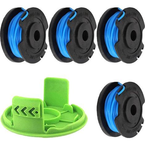 Trimmer line spool - 1.65 mm diameter - 4.9 m long - For Greenworks 24 V G24LT, G24LTK2, G24LT30M, G24LT30MK2 (4 spools + 1 cover) (1/5)