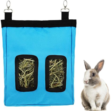 Borsa per mangiatoia di fieno per conigli e porcellini d'India, mangiatoia per porcellini d'India, borsa in tessuto per mangiatoia per conigli, borsa per riporre la mangiatoia