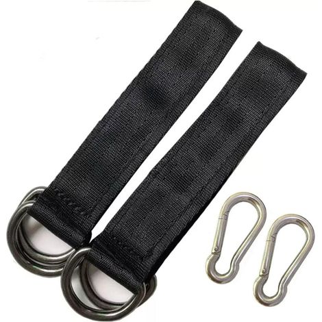 YMYNY 2 Stück Baumschaukelgurte Aufhängegurte Schaukelzubehör Aufhängeset für 25cm Baumschaukel Robuste Aufhängegurte mit 2 Karabinerhaken (1/4)