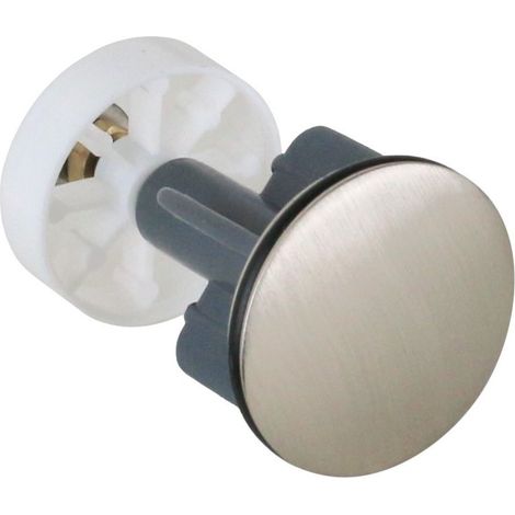Tappo di ricambio universale per piletta di scarico con salterello colore nichel spazzolato lucido CGS T007L.38  Nichel spazzolato
